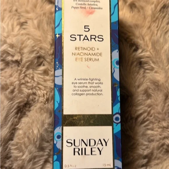 Sunday Riley 5 Stars Retinoid + Niacinamide Eye Serum - Blue and White - Picture 1 of 5